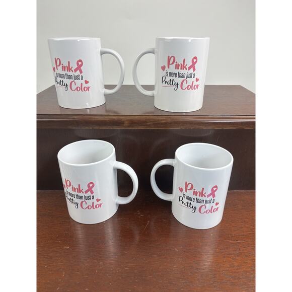 LOT of 4 Breast Cancer Awareness Mugs Cups Women Life Nurse Coffee Pre Owned - Picture 2 of 13